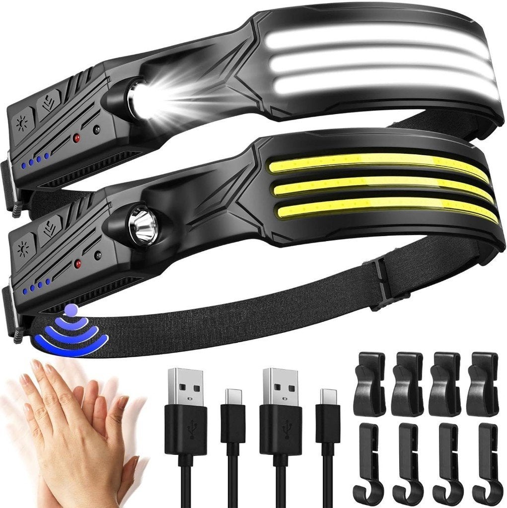 Lampe frontale LED rechargeable 3000 Lumens, Enlèvement ou Envoi, Neuf, Batterie