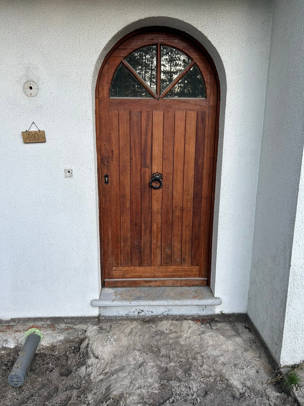Voordeur, Doe-het-zelf en Bouw, Gebruikt, Deurkozijn, 150 tot 225 cm, Inclusief glas