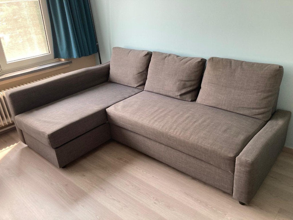 Hoekzetel met slaapfunctie en opbergruimte (Friheten–Ikea), Ophalen, Hout, Gebruikt, Hoekbank
