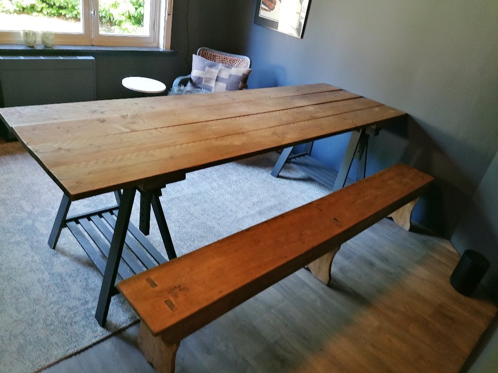 Steigerhouten tafel, Huis en Inrichting, Ophalen