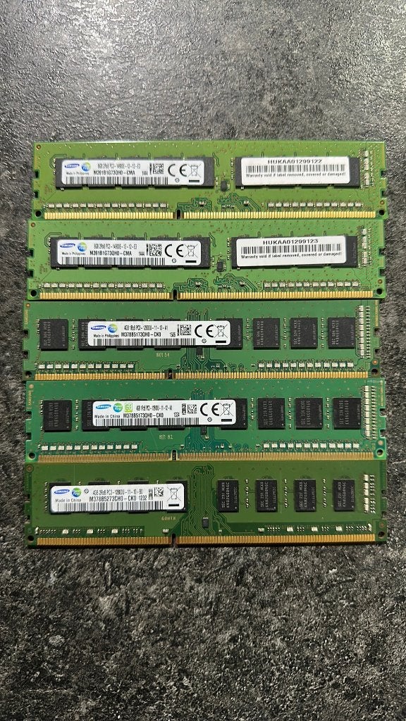 Lot 4x RAM DDR3 (Samsung, dont ECC), Enlèvement ou Envoi, DDR3, Utilisé, Desktop