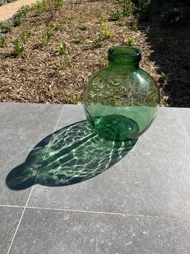 Groene glazen fles, Antiek en Kunst, Ophalen