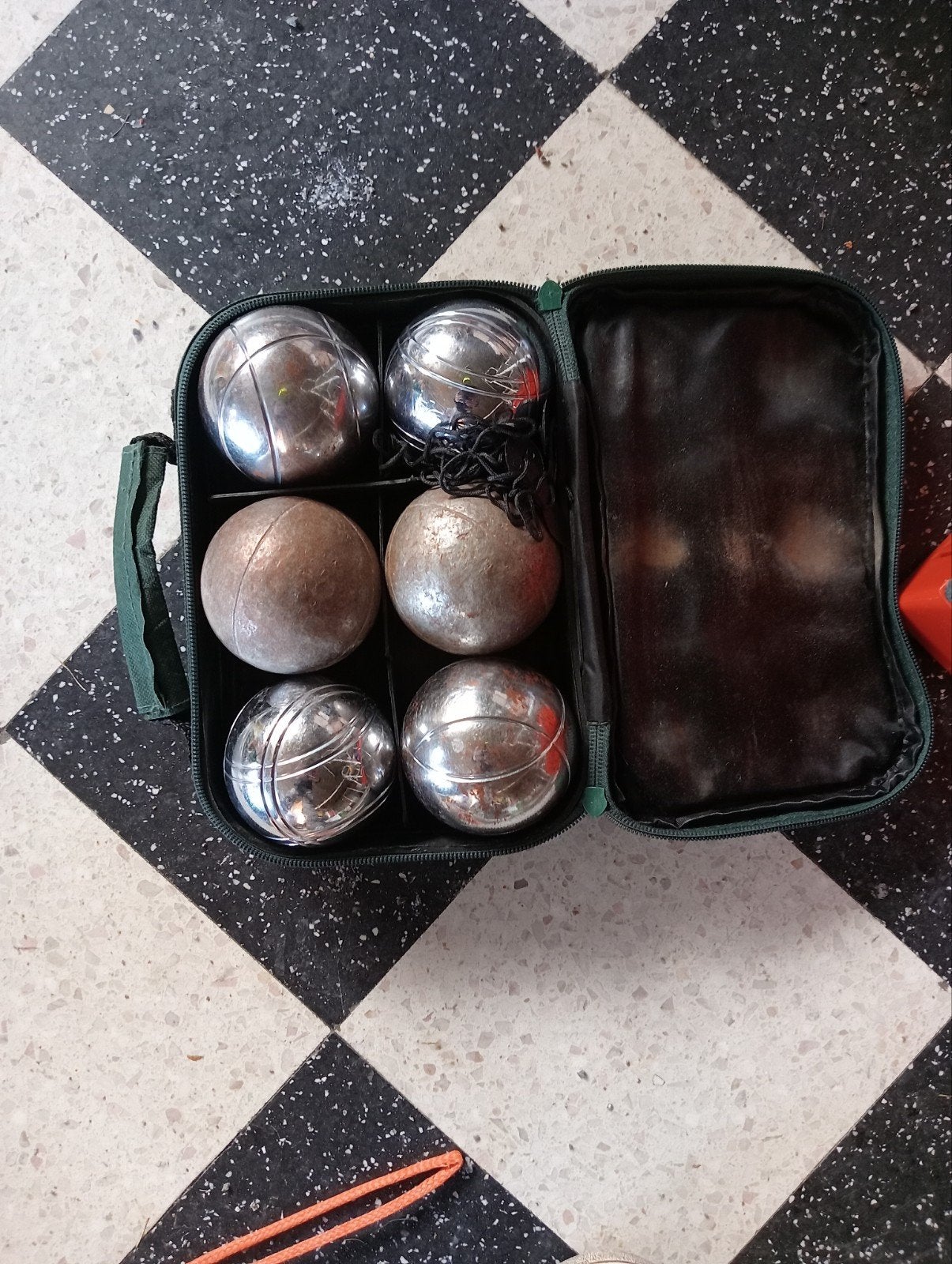 Setje van zes petanque ballen in opberghoesje, Ophalen of Verzenden