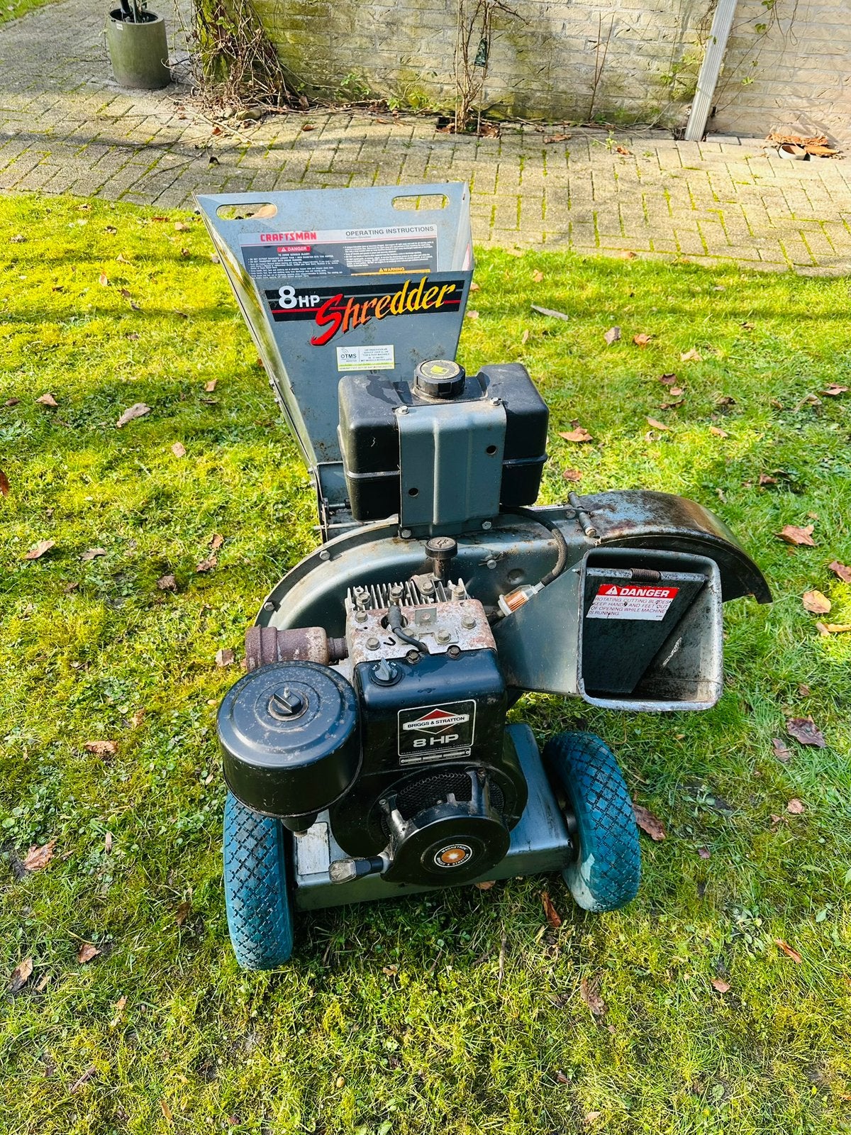 Hakselaar 8pk, Tuin en Terras, Ophalen, Gebruikt, Benzine, Met opvangzak