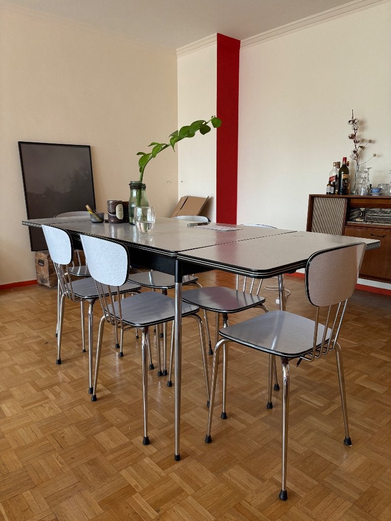 Tafel en stoelen, Ophalen, Gebruikt, 50 tot 100 cm, Vijf personen of meer
