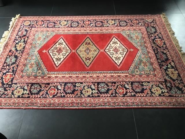 Perzisch Tapijt, Ophalen, Gebruikt, 100 tot 150 cm, Blauw