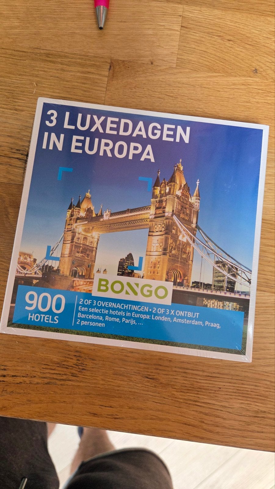 Bongobon 3 luxedagen in europa, Ophalen