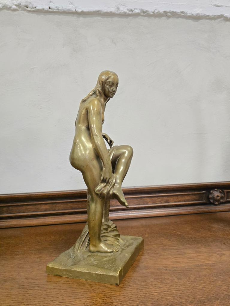 Antieke brons theodore gechter, Ophalen, Brons
