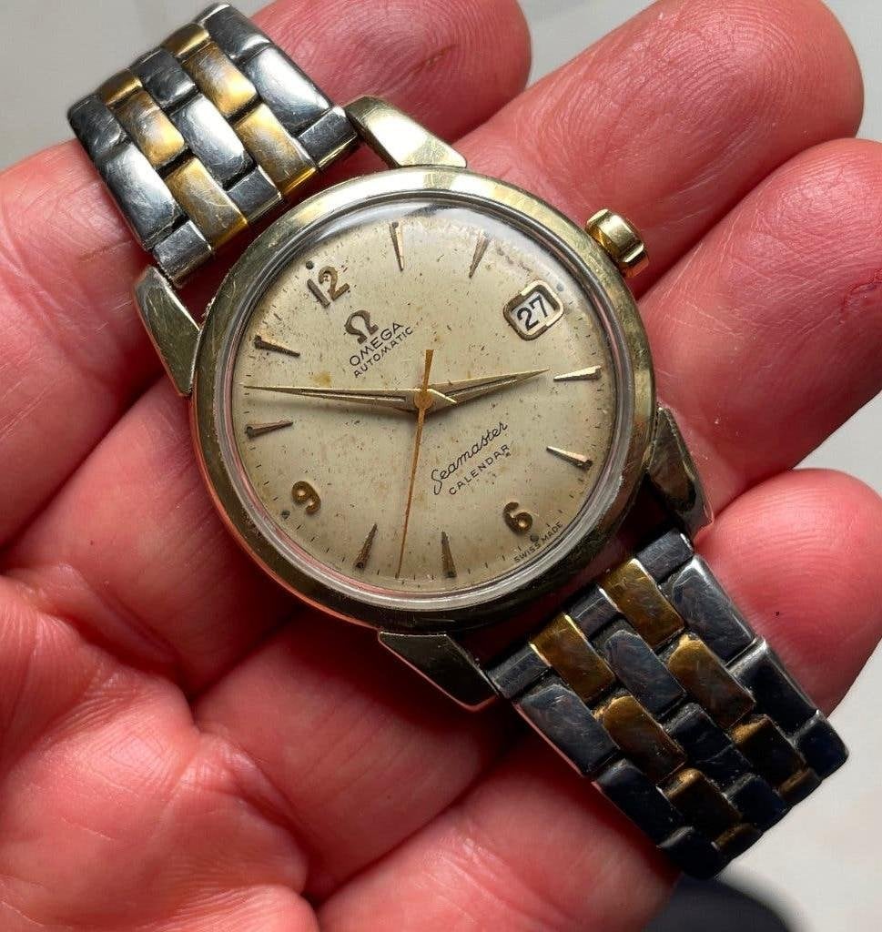 Montre OMEGA SEAMASTER automatique calendar or et acier, Montre-bracelet, Acier, Omega, Avec bracelet