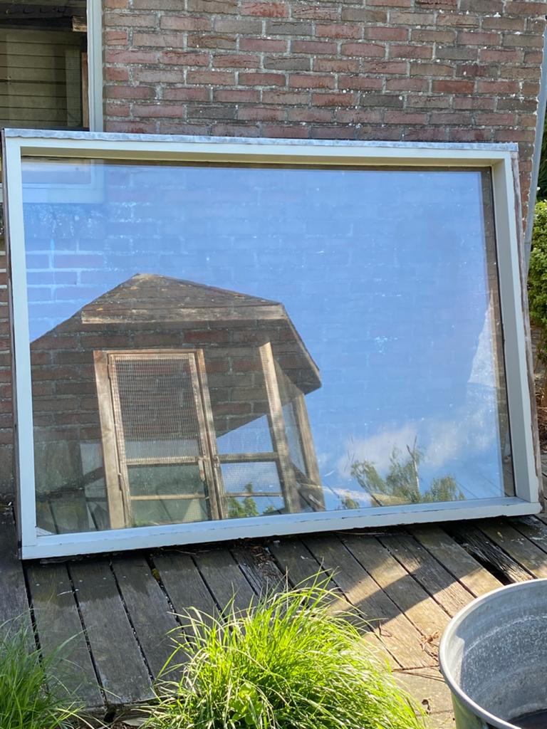 Houten raam, Ophalen, Gevelraam of Ruit, Gebruikt, 120 tot 160 cm