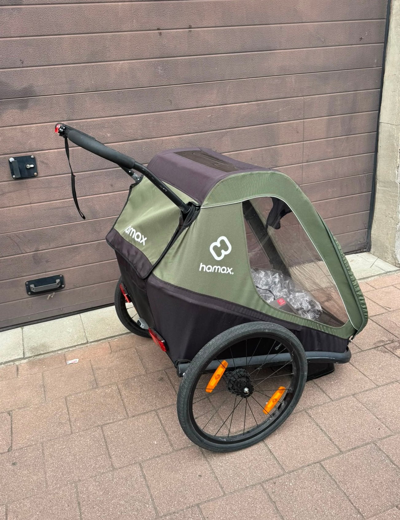 Remorque à vélo Hamax pour 2 enfants, Enlèvement, Comme neuf