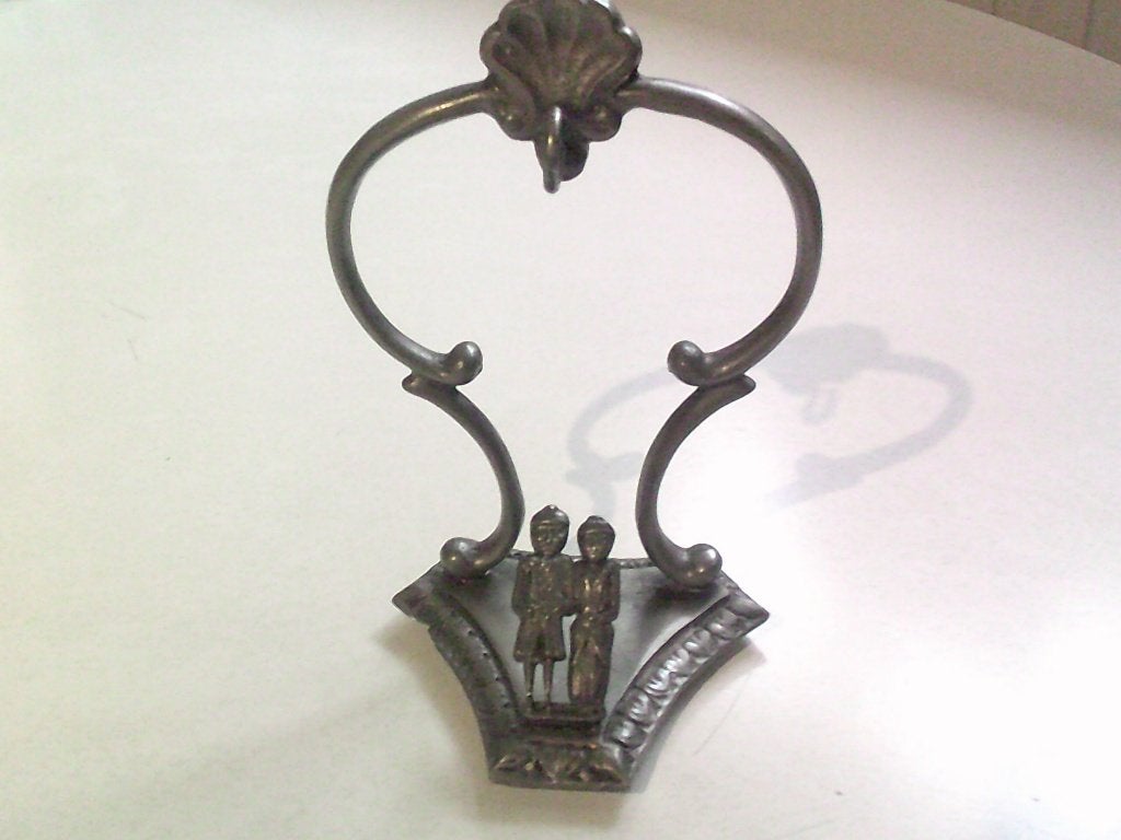 tinnen houder voor zakhorloge, Handtassen en Accessoires, Horloges | Antiek, Ophalen, Overige materialen, Zakhorloge, 1960 of later