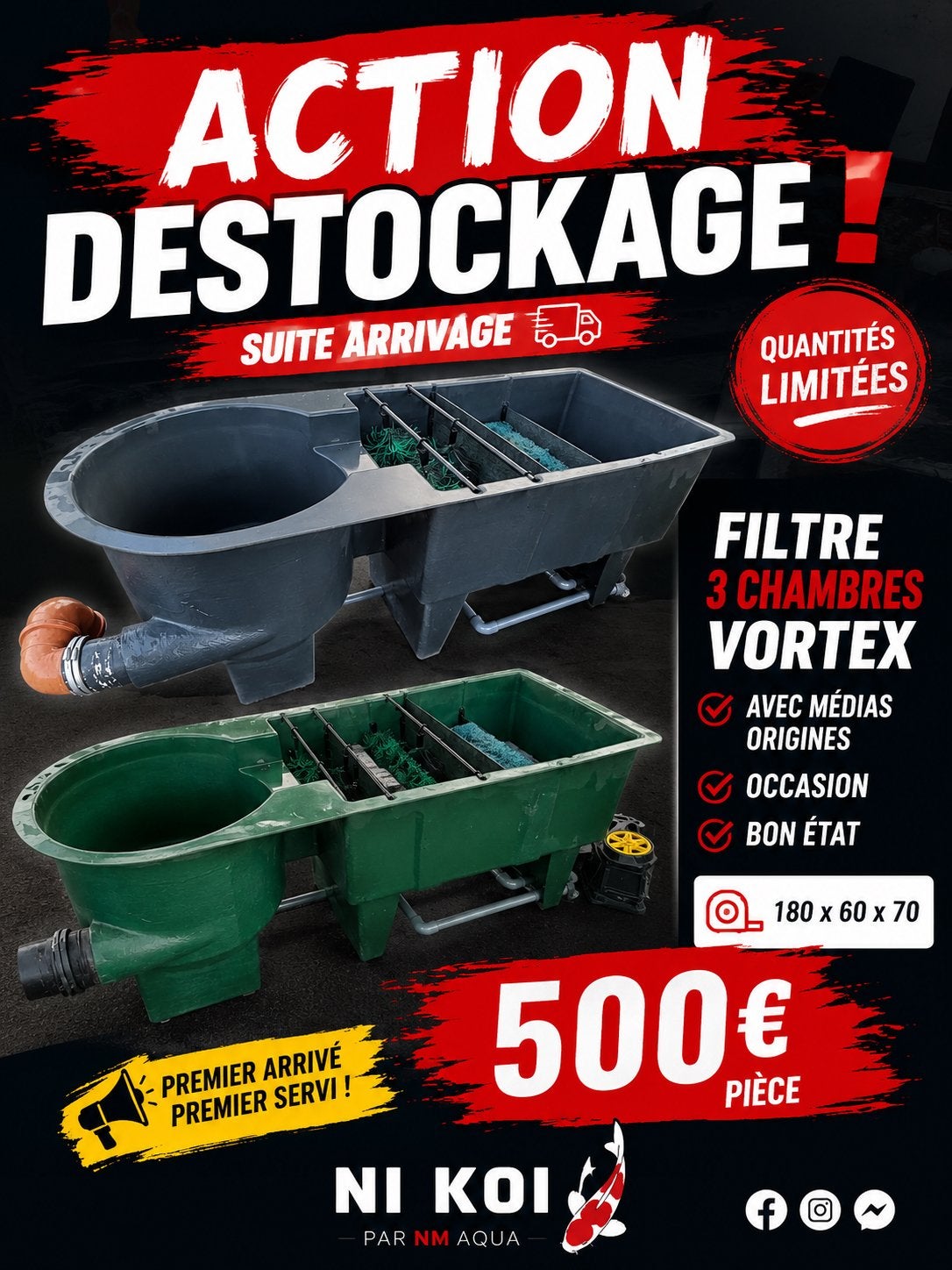 Filtre 4 chambres vortex occasion, Enlèvement, Utilisé