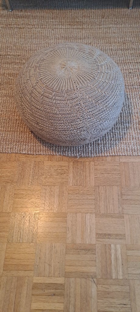 Ikea pouf Sandared beige bon état, Maison & Meubles, Sièges-poires, Enlèvement, Utilisé, Beige, Pouf