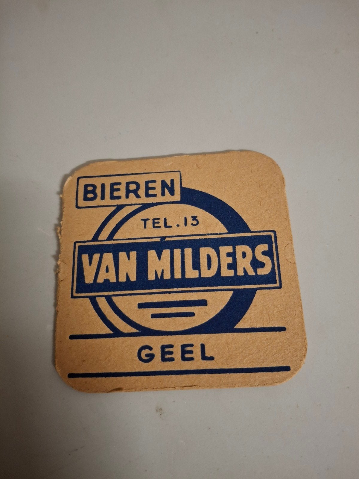 vooroorlogs bierviltje van milders geel, Ophalen of Verzenden