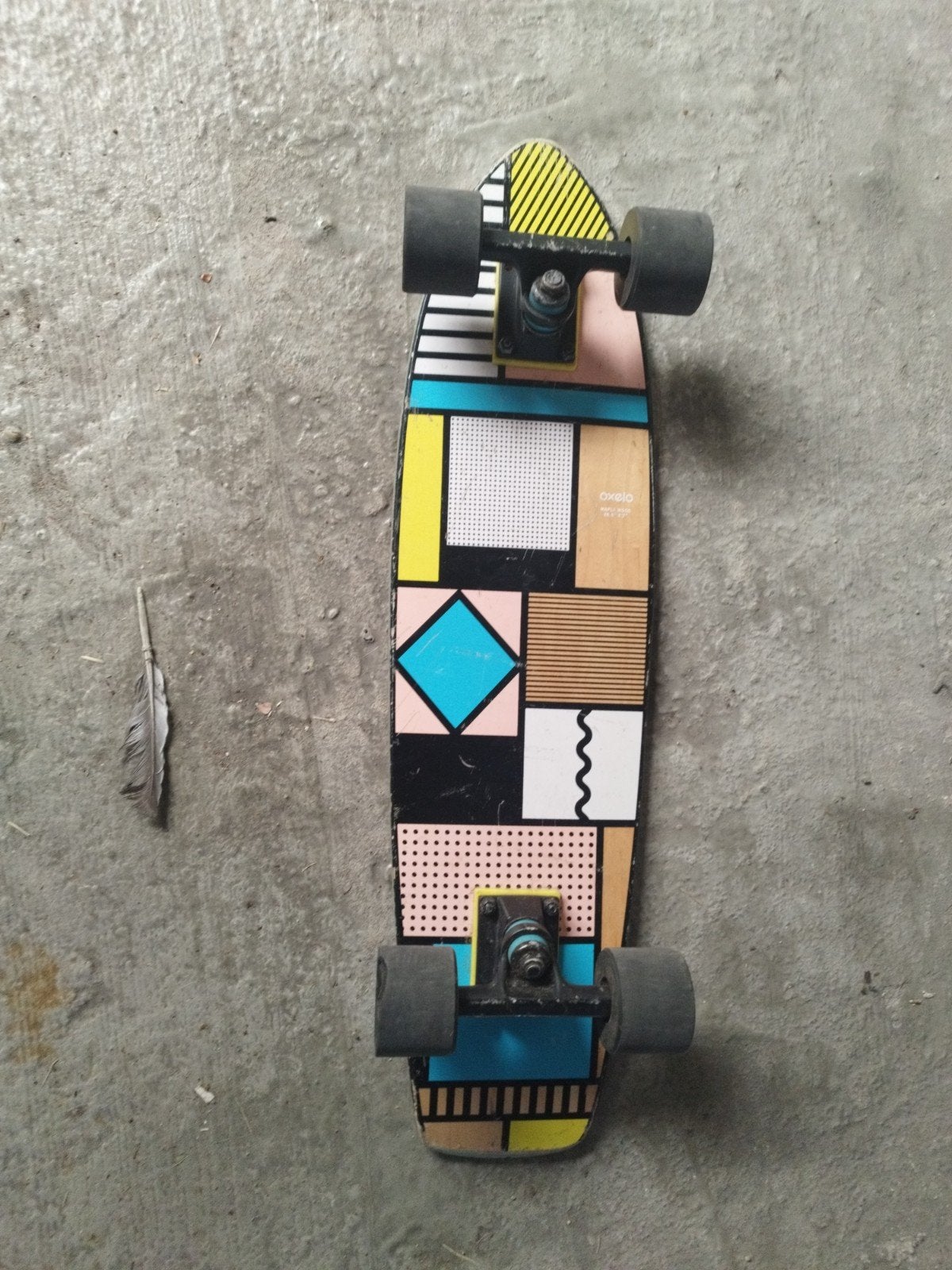 oxelo maple wood 26,5 X 7, Enlèvement ou Envoi, Comme neuf, Skateboard, Longboard