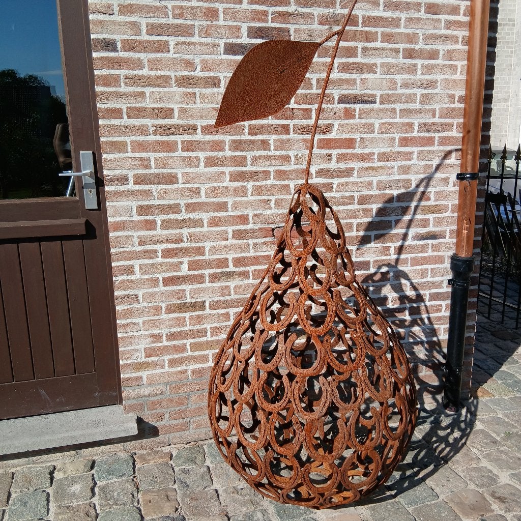 tuinbeeld & peer & kunstwerk & uit paardenhoefijzers gemaakt, Jardin & Terrasse, Enlèvement, Neuf, Métal, Abstrait