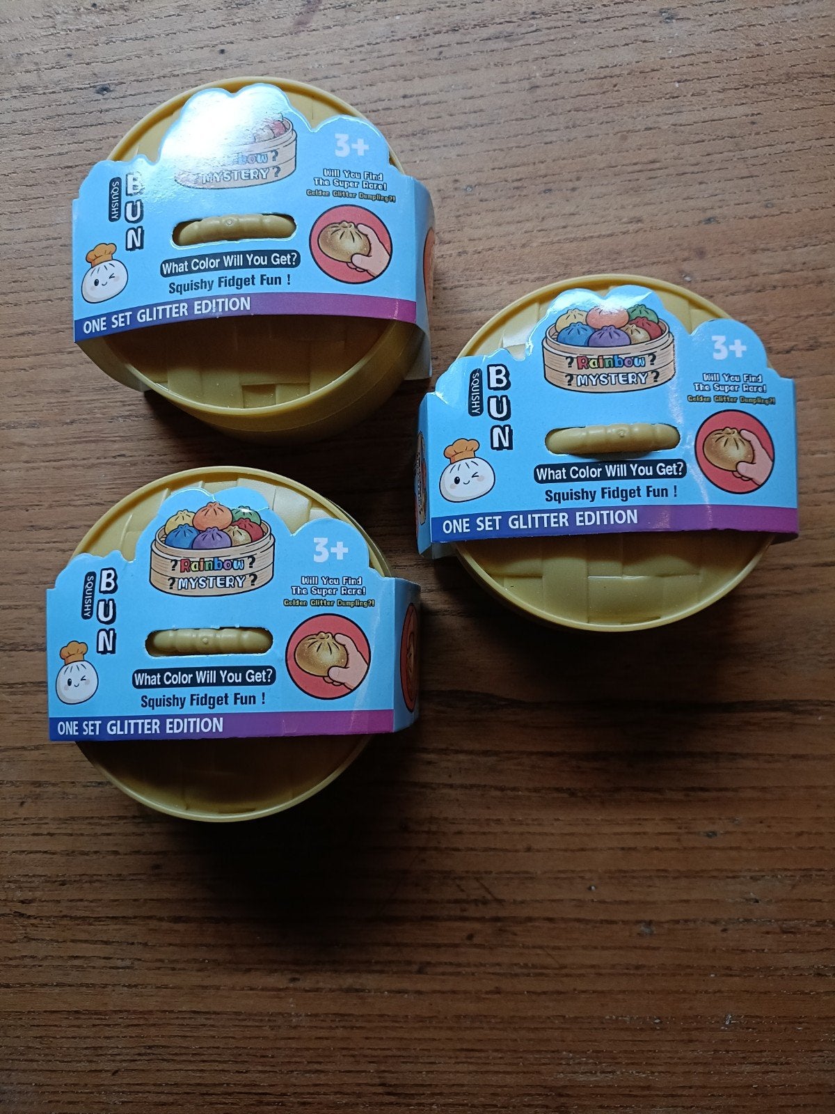 Golden glitter dumpling squishy, Ophalen of Verzenden