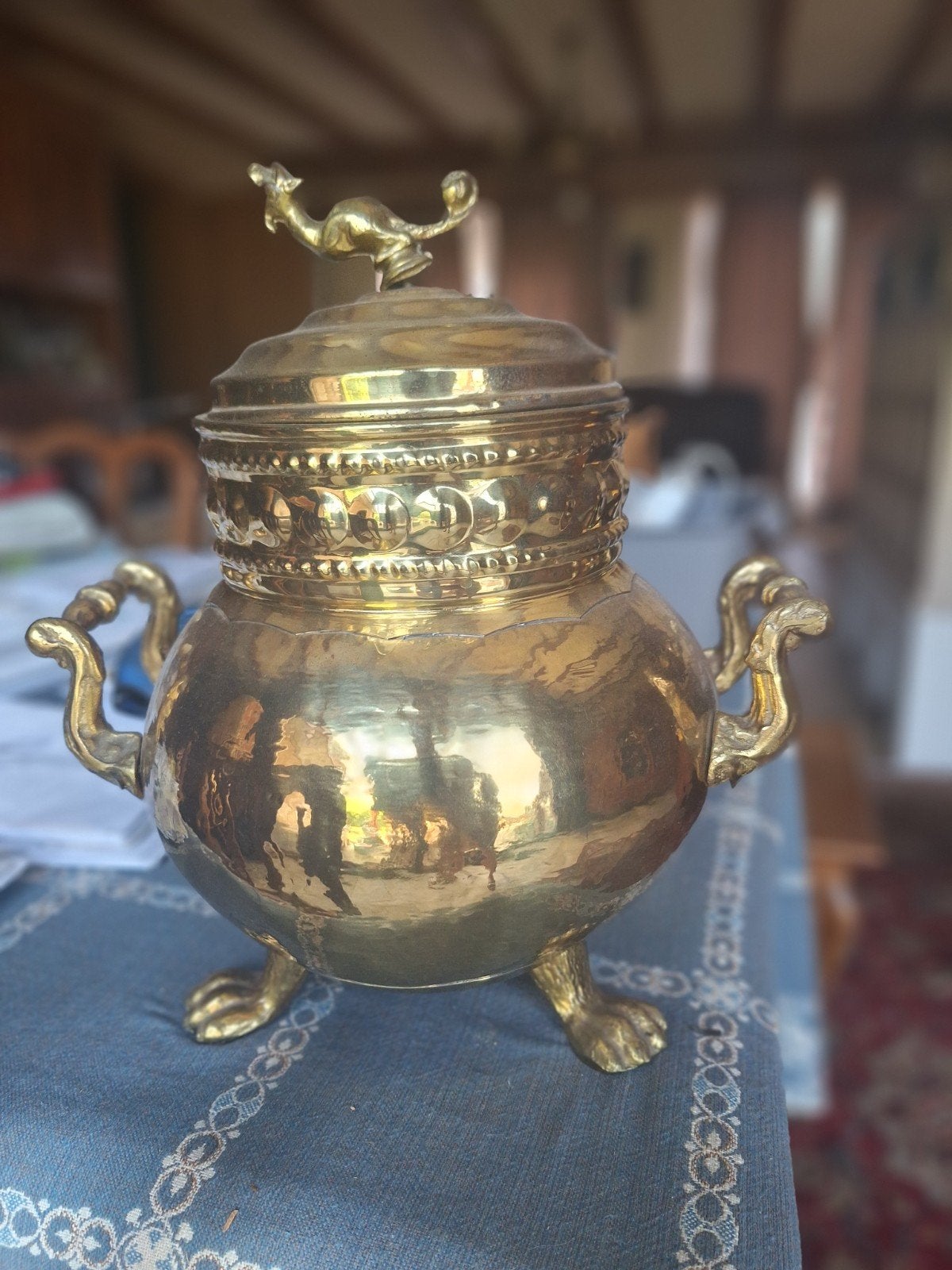 messing of koperen pot, Antiquités & Art, Antiquités | Bronze & Cuivre, Enlèvement, Cuivre