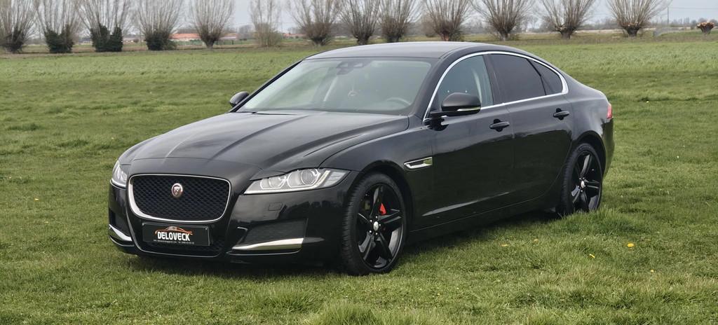Jaguar XF Sport (bj 2017, automaat), Auto's, Jaguar, Automaat, Gebruikt, Zwart, Zwart