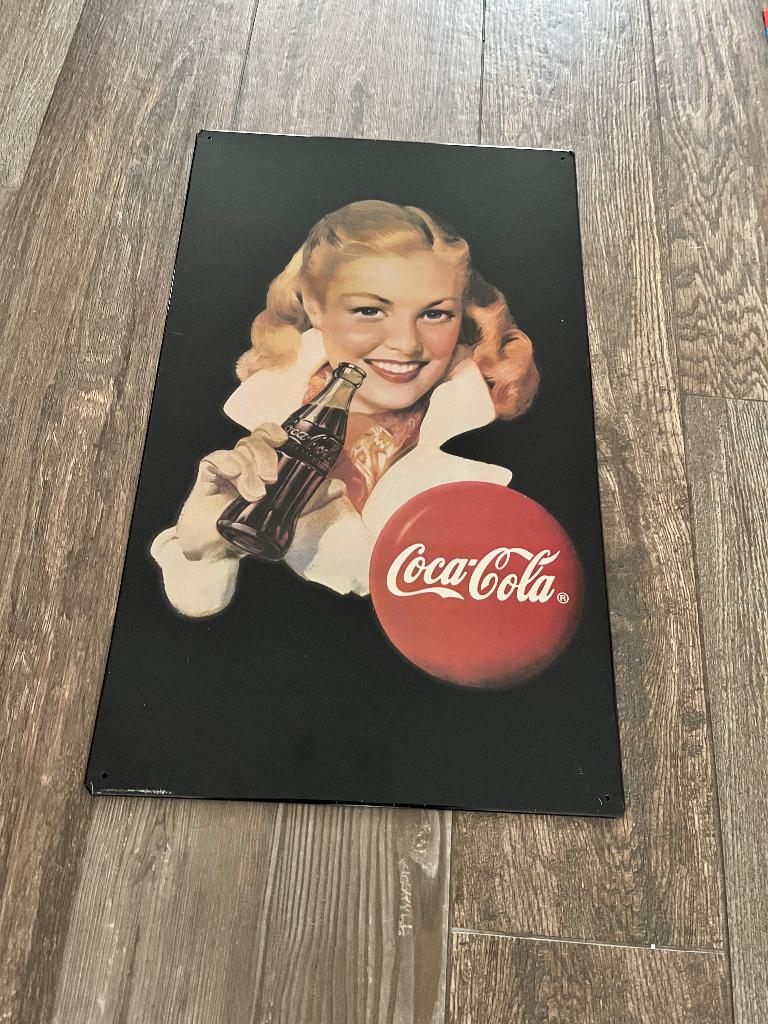Coca Cola reclamebord 30 x 50 cm plakkaat, Enlèvement, Comme neuf, Panneau publicitaire