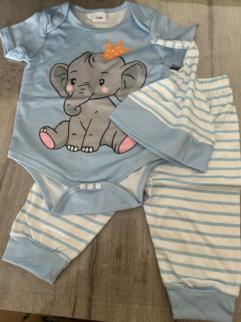 Rompertje met broek en muts, Kinderen en Baby's, Babykleding | Maat 74, Verzenden, Nieuw, Setje