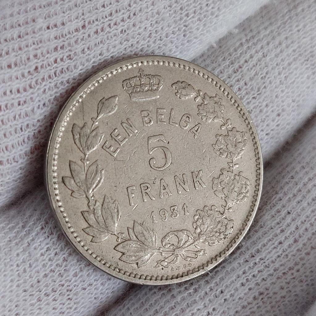Munt / België / Albert I / 5 Frank - 1 Belga / 1931 VL, Postzegels en Munten, Ophalen of Verzenden, Losse munt