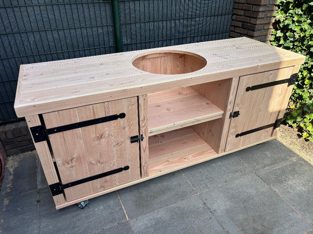 Uniek BBQ-meubel, buitenkeuken van douglashout in elke maat, Tuin en Terras, Ophalen, Nieuw