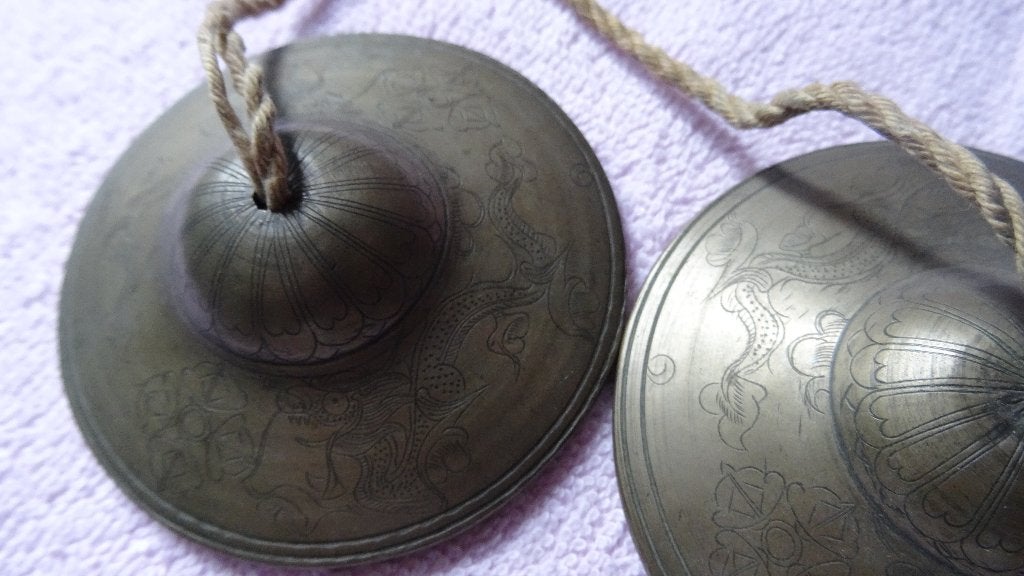 CYMBALEN IN BRONS UIT NEPAL, Ophalen of Verzenden, Brons