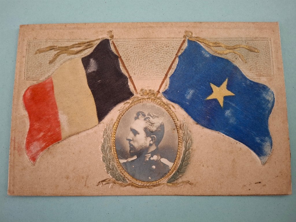 Belgische vlag postkaarten periode Koning Albert I, Verzamelen, Verzenden, Gebruikt, Kaart, Foto of Prent