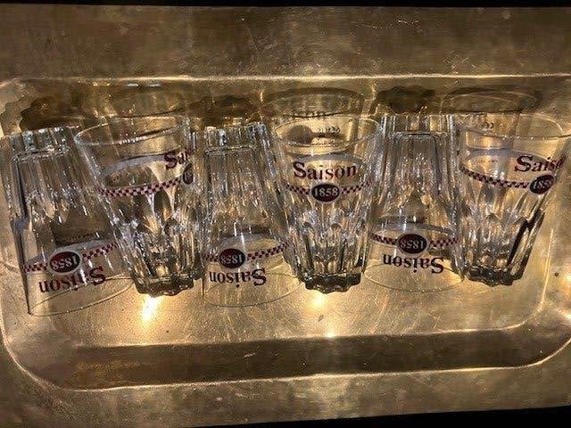 6 VERRES NOUVELLES SAISON 1858 BREWERY DU BOCQ 25 CL, Enlèvement ou Envoi