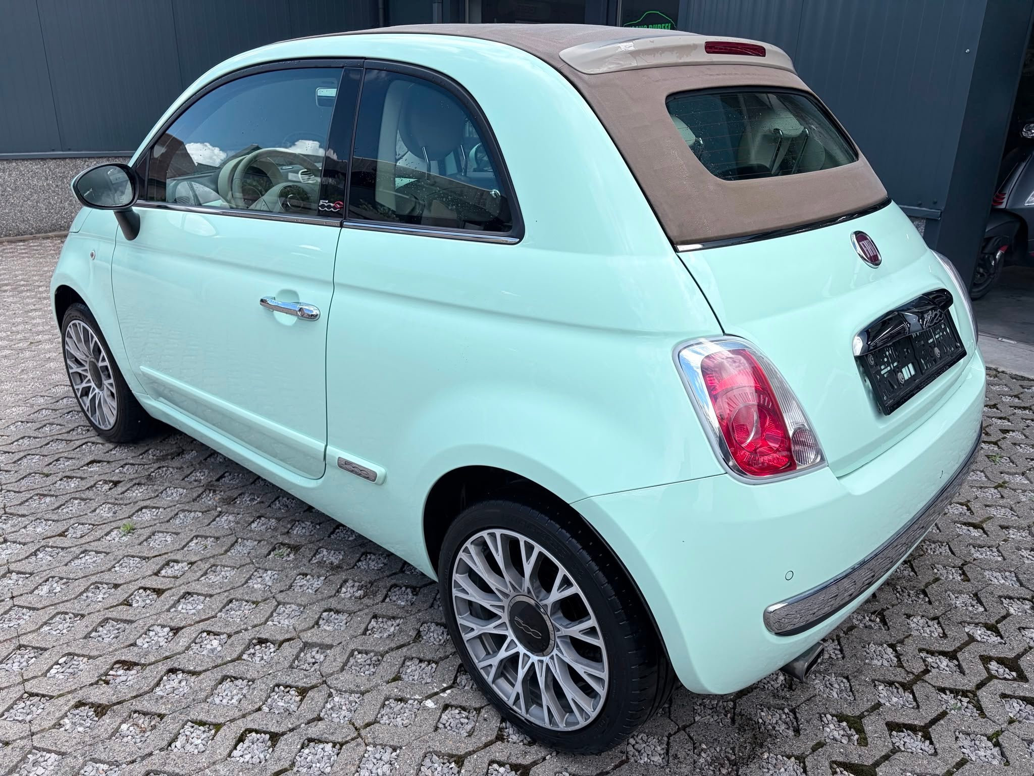 Fiat 500C 1,2 benzine - Mintgroen/Cabrio, Autos, Achat, Euro 6, Entreprise, Boîte manuelle