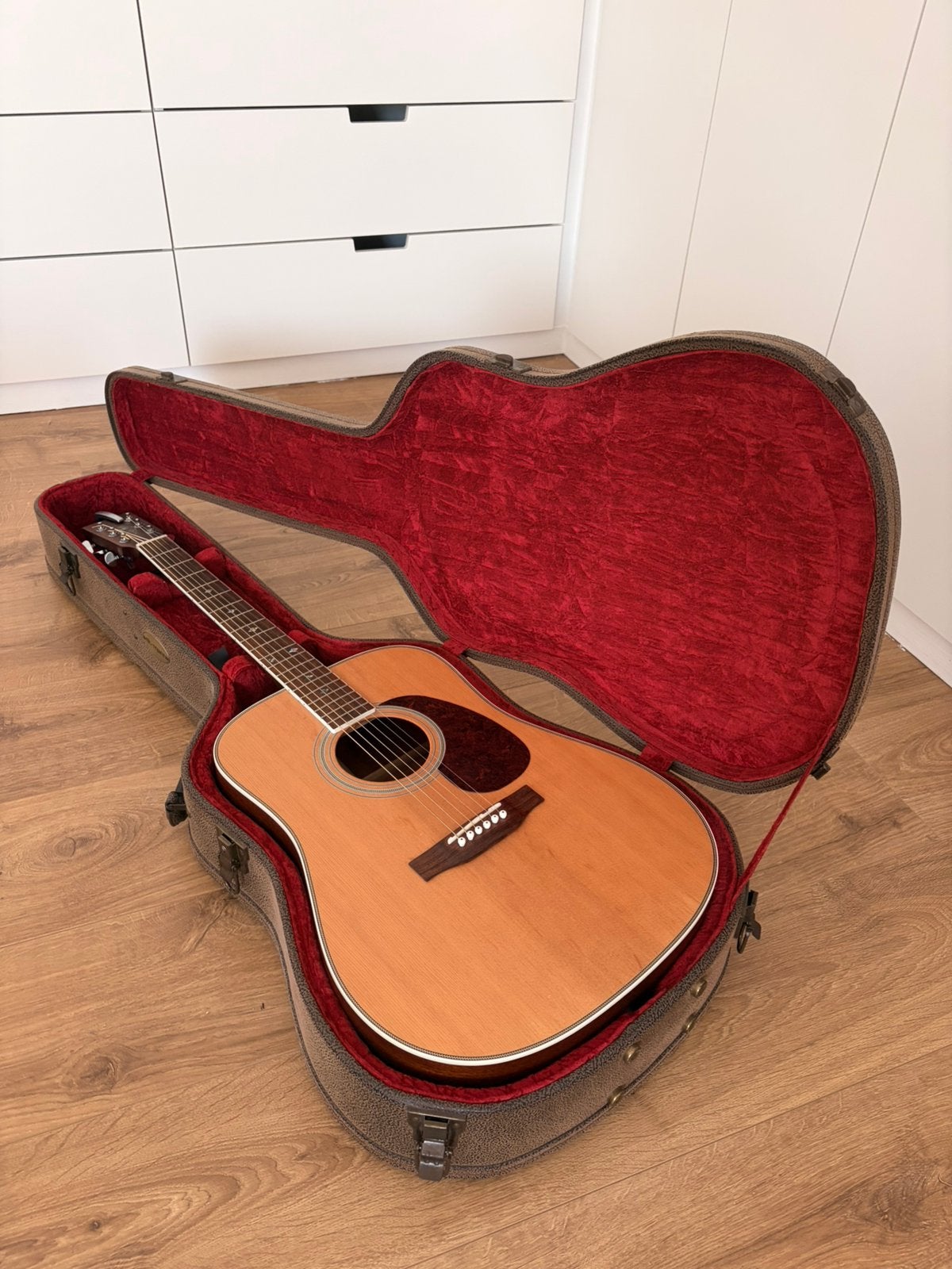 Hudson hdsl-1 western gitaar, Muziek en Instrumenten, Ophalen, Gebruikt, Western- of Steelstringgitaar, Met koffer