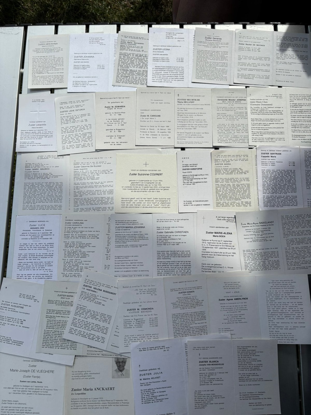 34 cartes de prière, sœurs, Envoi, Image pieuse