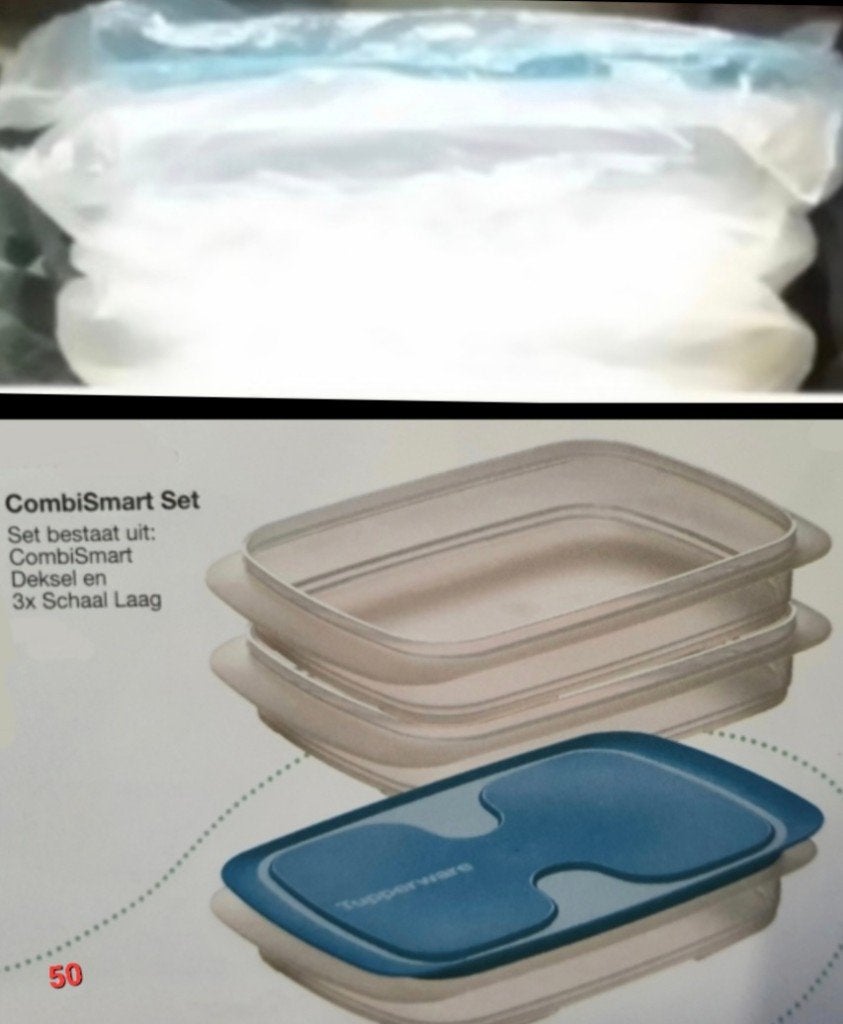 Tupperware CombiSmart Setten (zie omschrijving), Huis en Inrichting, Blauw, Nieuw, Ophalen of Verzenden, Met compartimenten