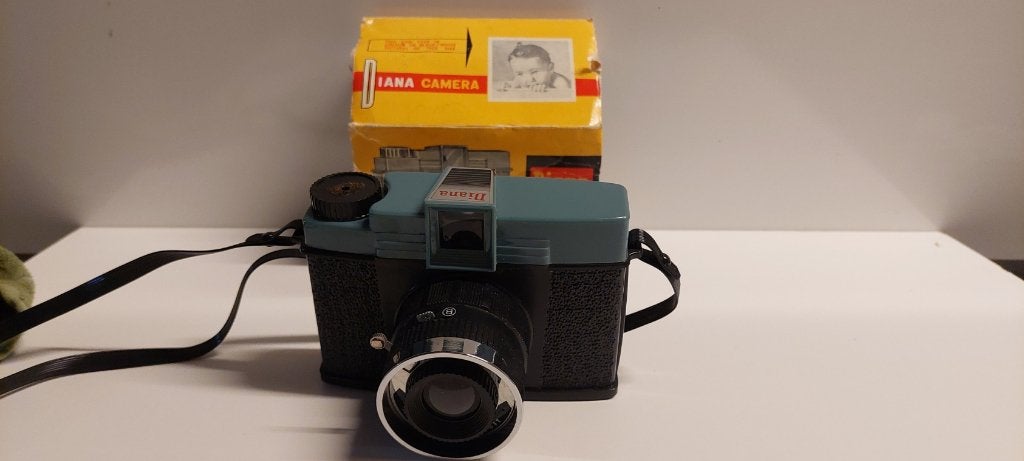 Retro Diana Camera 1960s met Originele Verpakking, Ophalen of Verzenden, Zo goed als nieuw