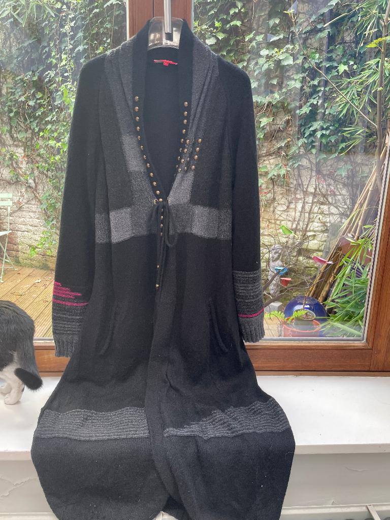 Long gilet noir, Vêtements | Femmes, Pulls & Gilets, Taille 42/44 (L), Enlèvement, Porté, CHAKOK