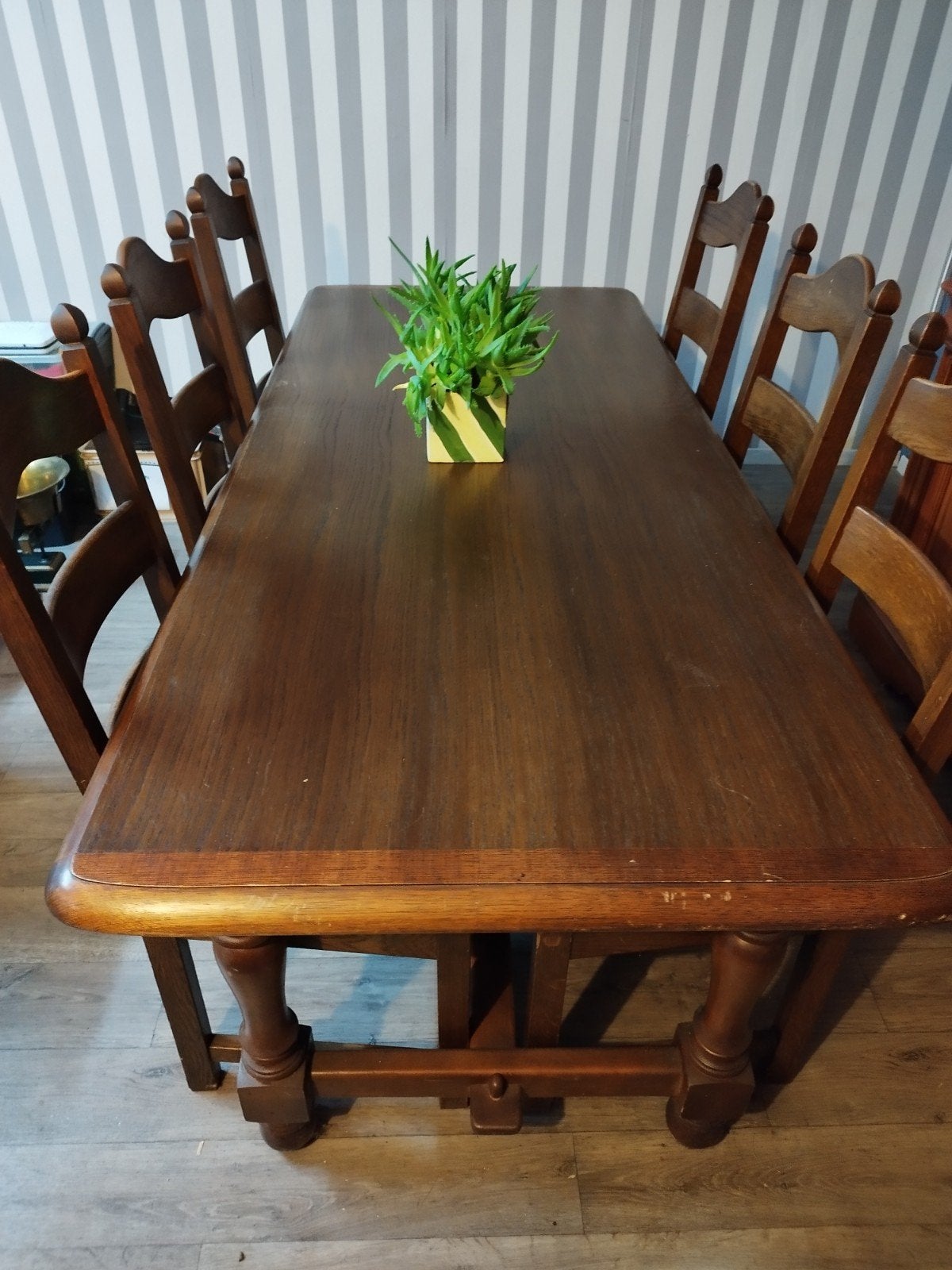 Tafel en 6 stoelen. Gratis, Antiek en Kunst, Ophalen