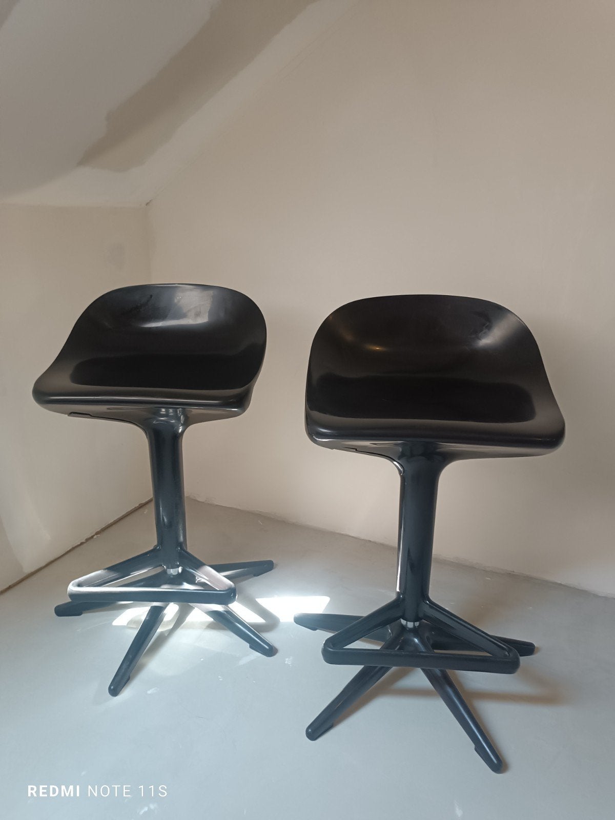 Paire de tabourets bar Kartell Spoon  Noir  Design Citterio, Enlèvement