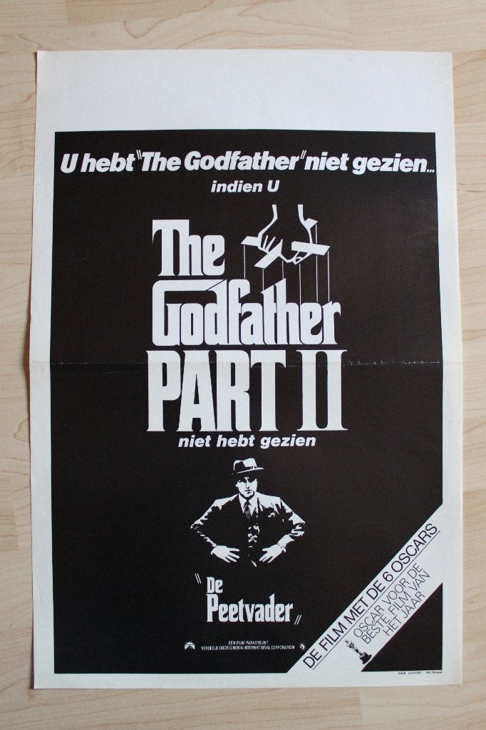 filmaffiche The Godfather 2 Al Pacino filmposter, Verzamelen, Rechthoekig Staand, Ophalen of Verzenden, Zo goed als nieuw, A1 t/m A3