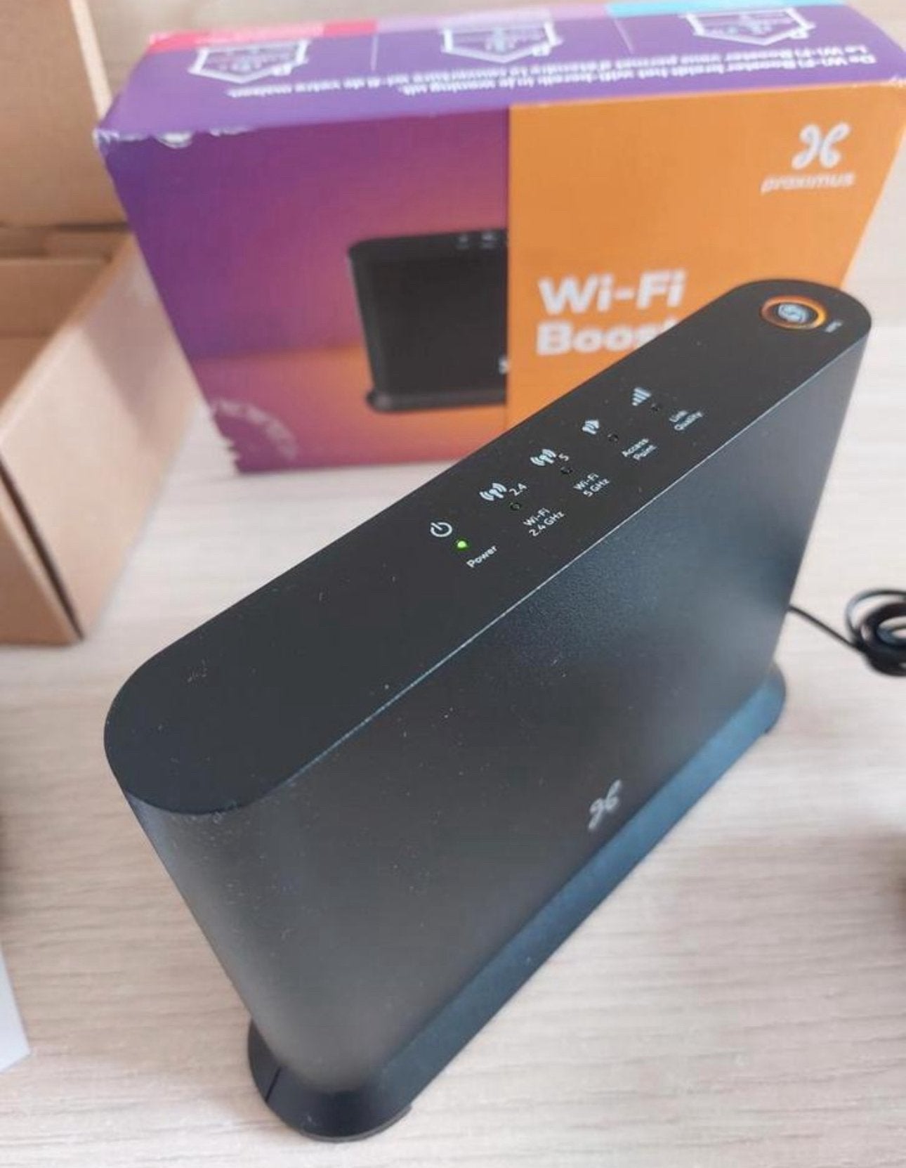 Wifi BoosterV1 achter de glasvezelgeneratie van Proximus, Computers en Software, Ophalen of Verzenden, Zo goed als nieuw