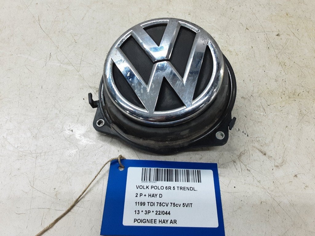 POIGNEE COFFRE / HAYON ARRIERE Polo V (6R) (6R6827469), Utilisé, Volkswagen