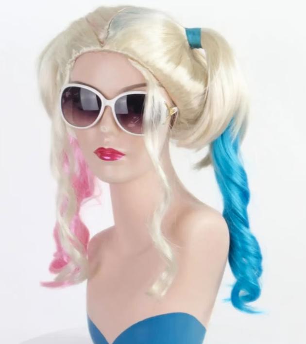 Harley Quinn cosplay pruik synthetisch, Ophalen of Verzenden, Nieuw