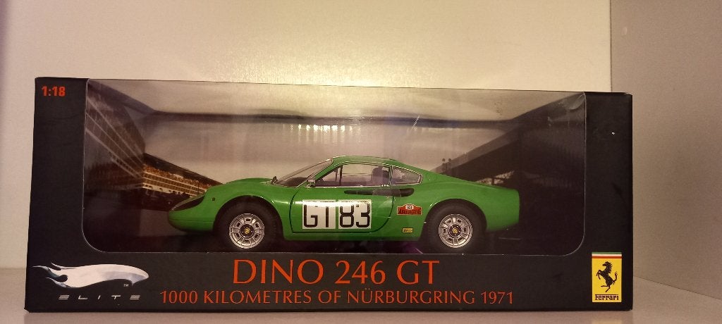 1/18 Ferrari Dino 246 GT 1000 Kilomètres du Nürburgring 1971, Enlèvement ou Envoi, Neuf, Voiture, Hot Wheels