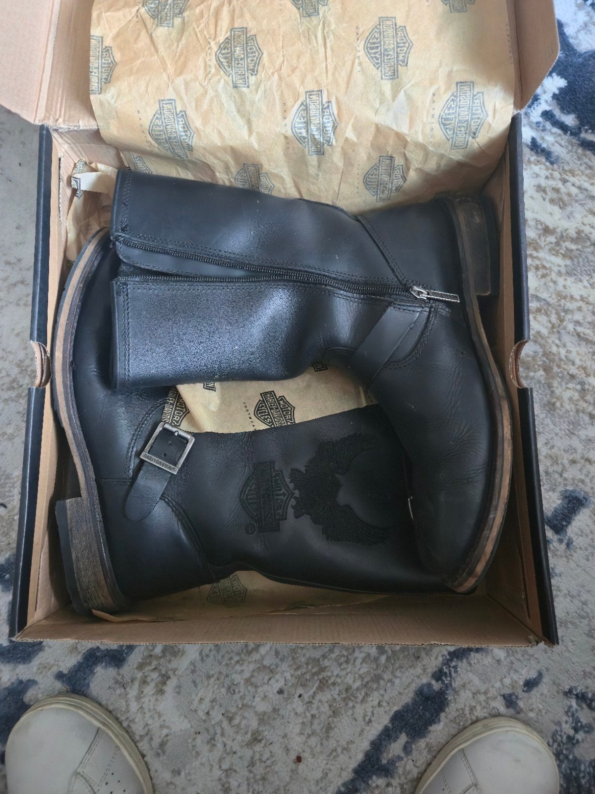 Paire de bottes Harley-Davidson taille 43, Enlèvement, Seconde main, Hommes, Harley-Davidson