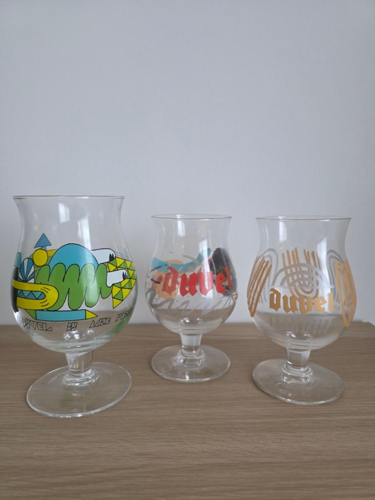 3 Duvel Mike Perry glazen, Ophalen of Verzenden, Nieuw, Glas of Glazen, Duvel