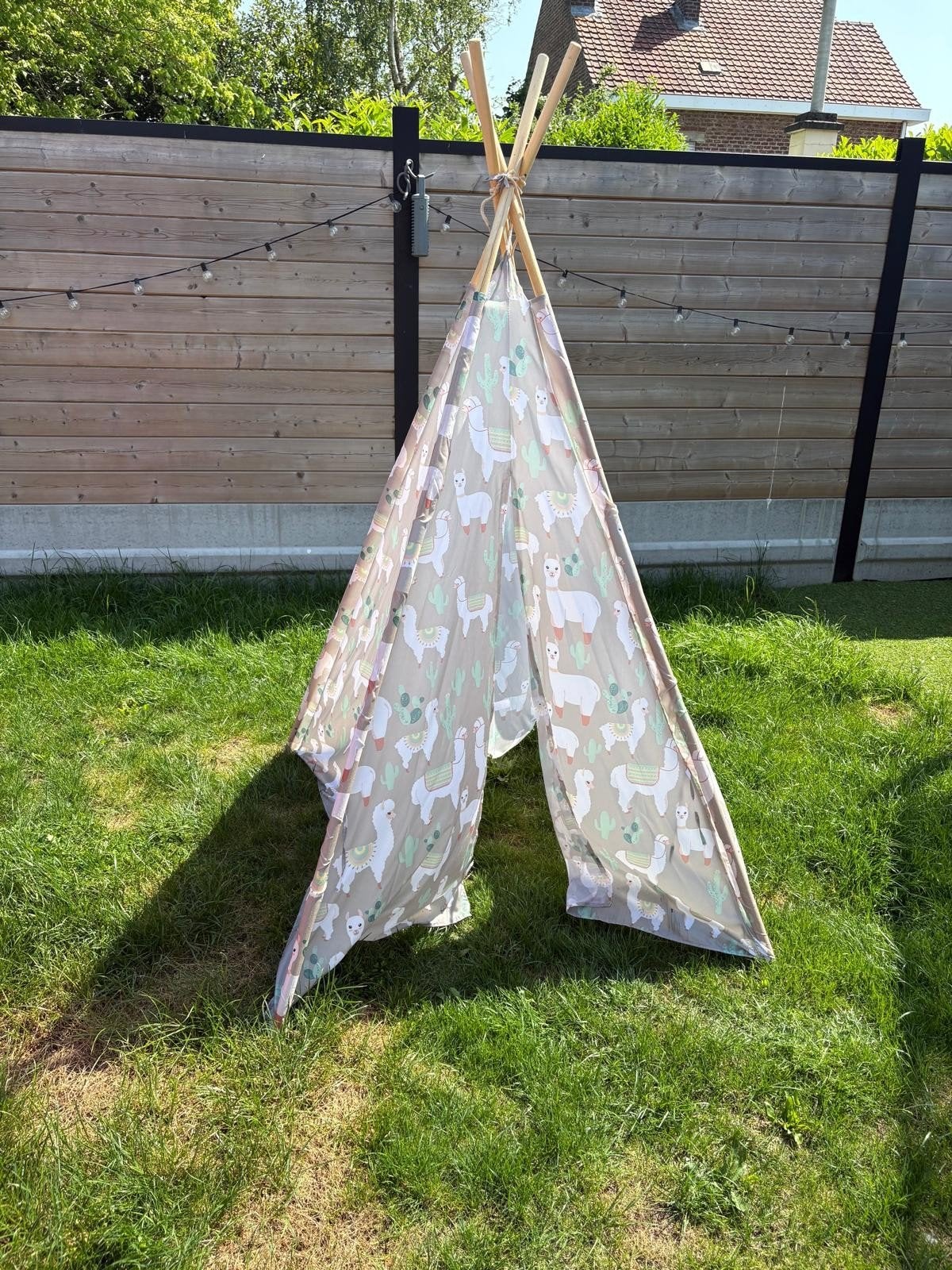 Tipi met opberghoes, Ophalen