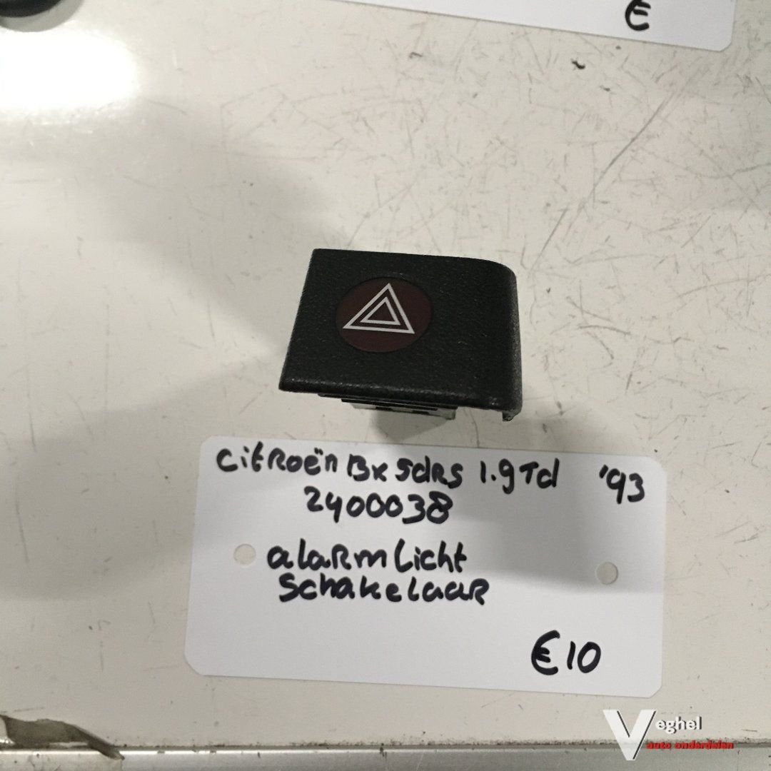 Citroen BX 1993 1.9 trd Wagennr 2400038 Alarmlichtschakelaar, Gebruikt, -, -, Ophalen of Verzenden