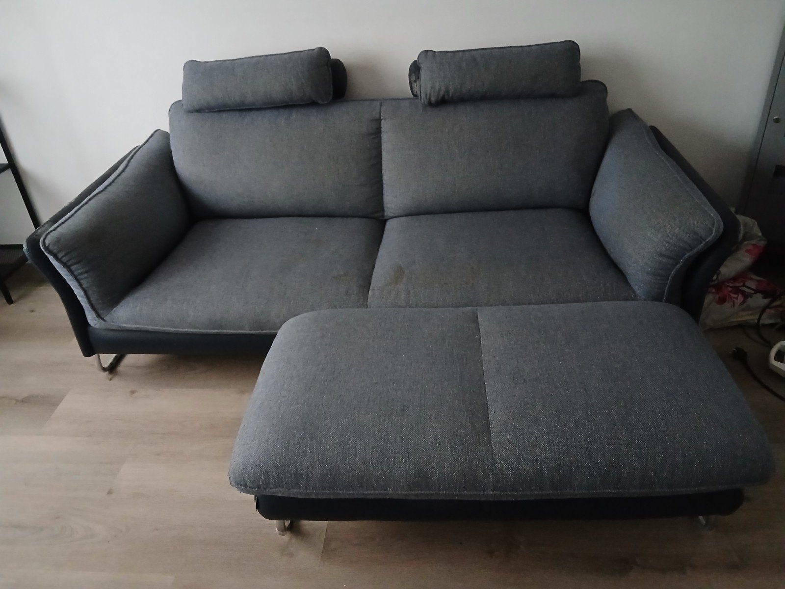 chaise avec pouf gratuit, Enlèvement, Utilisé, Trois personnes