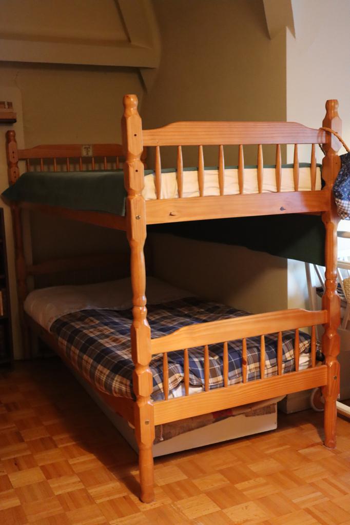 Stapelbed, Huis en Inrichting, Ophalen, Gebruikt, 90 cm, Tweepersoons